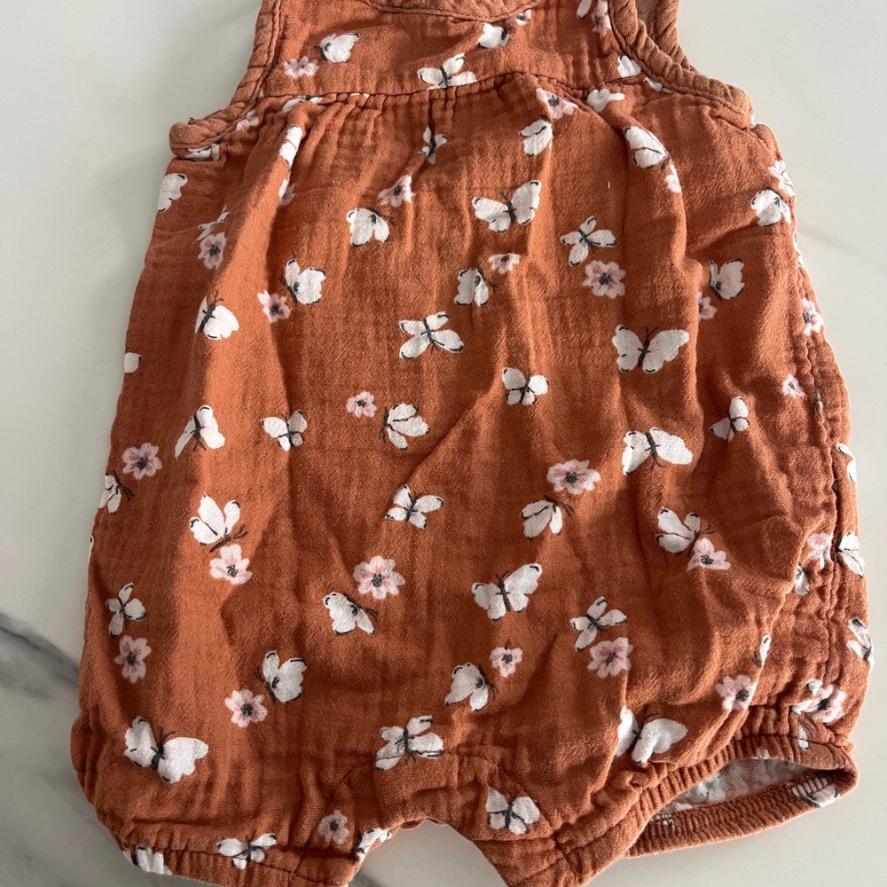 Butterfly Baby Girl Romper/Bubble 3M
